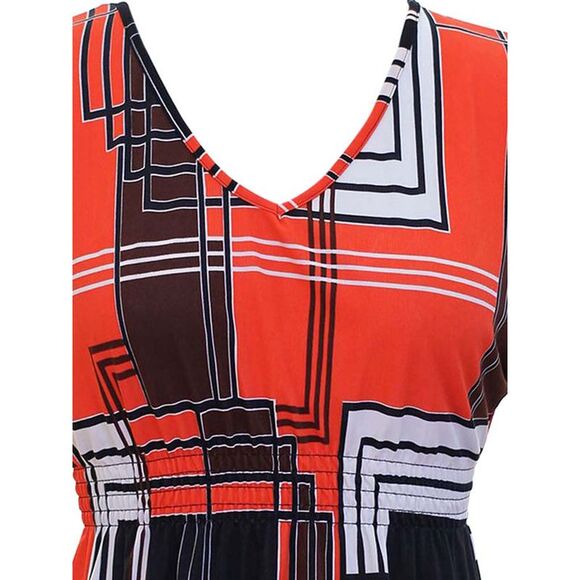 Geometric Print Flowing Top - Picture 2 of 6